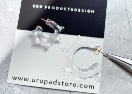 Soft Punk-001 Hoop Earrings(Clear)