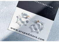 Soft Punk-001 Hoop Earrings(Clear)