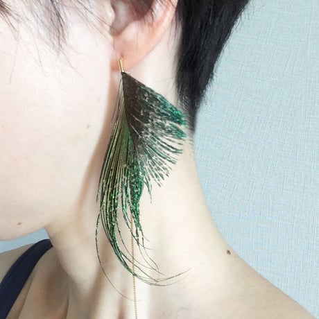 feather Earring ピーコックスウォール
