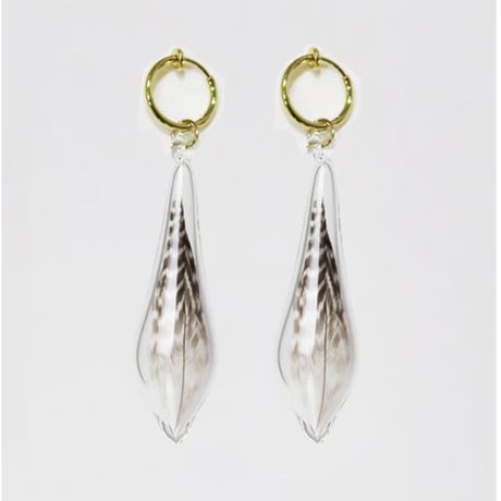 Ornament glass Earringsカモ ピアス/イヤリング