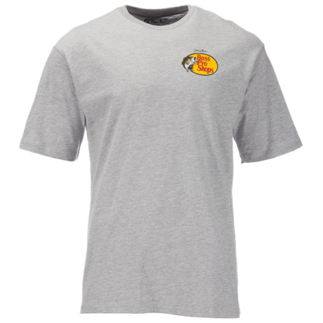 バスプロショップス　ジョニーモリス ウッドカットロゴＴシャツ　サイズL　ヘザーグレー