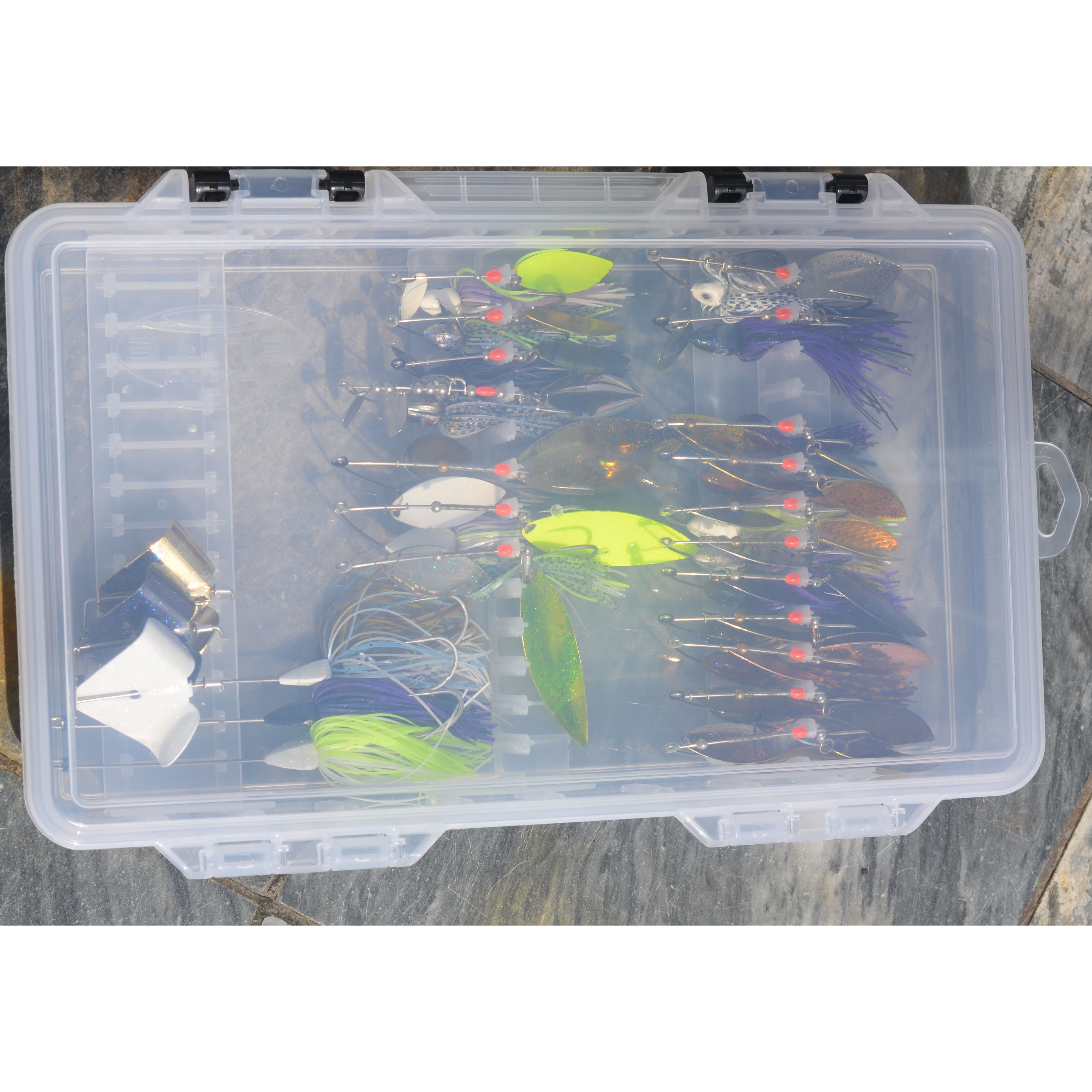 プラノワイヤーベイト専用タックルボックス バズベイト15点まとめ売りPLANO original