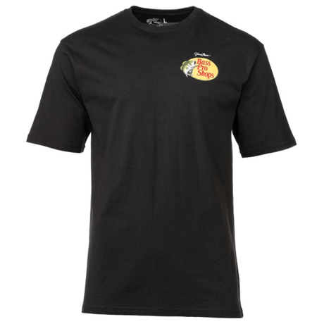 バスプロショップス　ジョニーモリス ウッドカットロゴＴシャツ　サイズM　ブラック