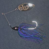 異次元の体験へようこそ！打撃音の衝撃！カバースピナーベイティング！【フィッシングエルモ・オリジナル「マグニフィセント・ジングルジャングル」スピナーベイト3/8oz 】クールカラーグラデーション
