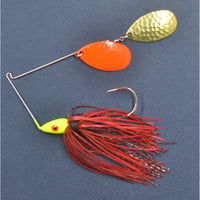 BASSクラシック3年連続のウィナーベイト！日本市場で皆無！ダブルインディアナは必須！不可欠！【フィッシングエルモ・オリジナルスピナーベイト「ダブルインディアナ 3/8oz」】キッカーレッドクロー