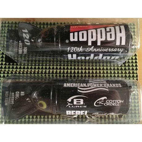 限定品！【ヘドン120周年記念モデルのビッグバド】ヒートンモデル　カラー　ブラック　ＨＥＤＤＯＮ　ロゴ　リップ上に120
