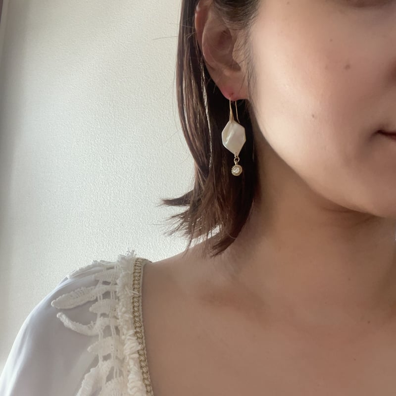 大人カッコイイ 六角形 ピアス | Luminous.Lien