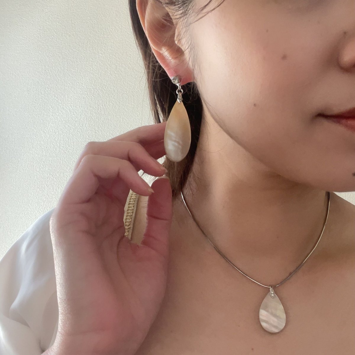 しずく型 Cタイプ ピアス・イヤリング シルバー | Luminous.Lien 