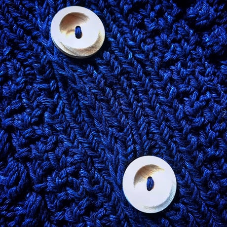 INVERALLAN /  4A GOLFER CARDIGAN  INDIGO COTTON