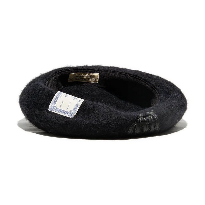 THE H.W.DOG&CO./LEATHER WAPPEN FLUFFY BERET | C THE H.W.DOG&CO./LEATHER WAPPEN FLUFFY BERET | C