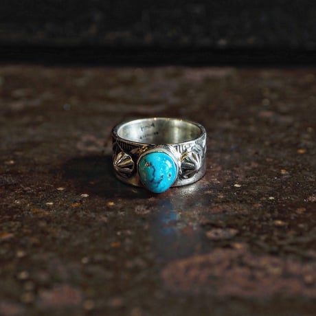 Henry Mariano ／  STAM WORK TURQUOISE RING -Turquoise Mountain- "17"