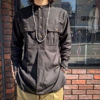 HAVERSACK / バンドカラーセミロングサファリシャツ