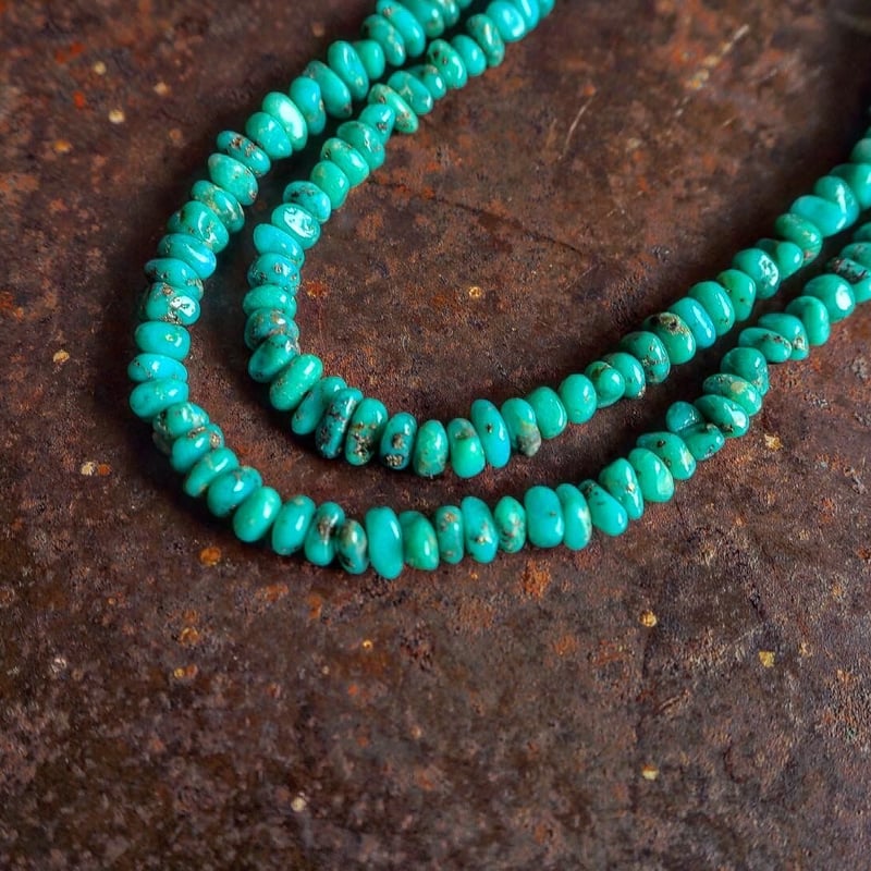 Navajo / Kingman Turquoise Necklace (ラウンドナゲット) Navajo / Kingman Turquoise Necklace (ラウンドナゲット)