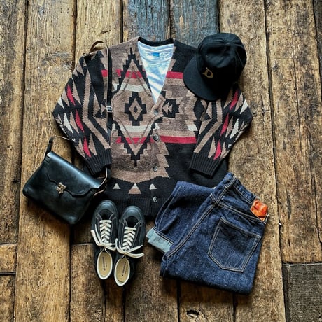 PENDLETON / LAMBS WOOL KNIT CARDIGAN