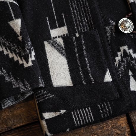 Earth spirit Original / PATCHWORK WOOL BLANKET JACKET -CH-Special-