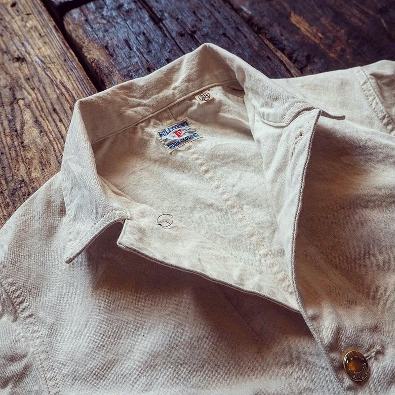 FULL COUNT フルカウント　ホワイトキャンバスカバーオール FULLCOUNT / WHITE CANVAS COVERALL JACKET | CALI