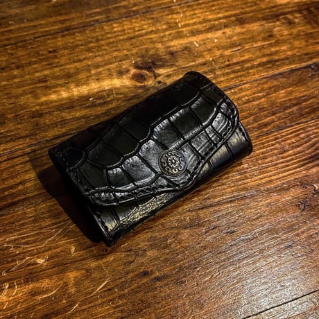 FUNNY / BOX COIN CASE "Black Crocodile"(VictorConcho)