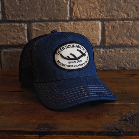 DEER HORN SMITH'S / Logo Mesh Cap ”DENIM”