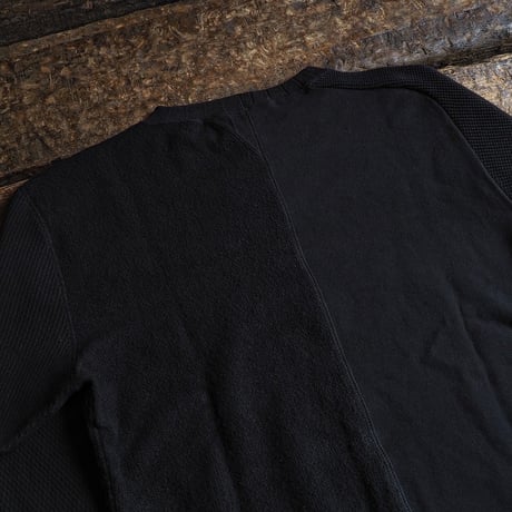Nigel Cabourn / ARMY CREW JERSEY MIX -Black-
