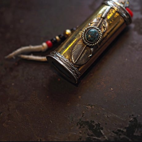 DUCK TAIL ／ 《SILVER＆BRASS LIGHTER CASE -Feather-