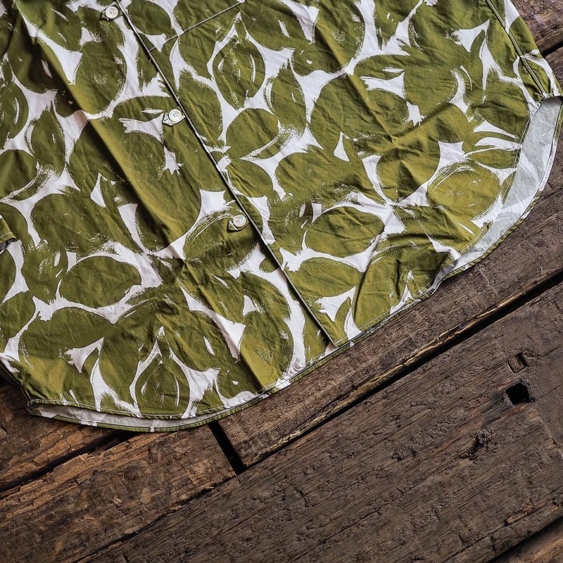HAVERSACK／FLOWER PRINT TYPEWRITER SHIRT -GREEN-