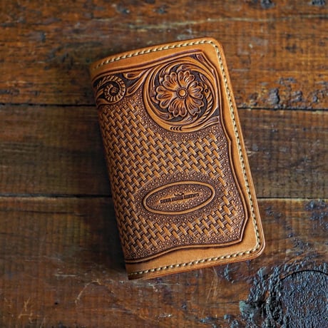 DEER HORN SMITHS Leather／CRAFT MIDDLE WALLET ”TAN"