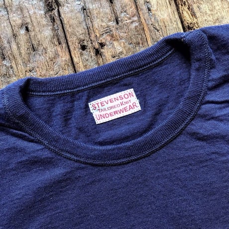 STEVENSON OVERALL CO. / Indigo Crew Neck T-shirt