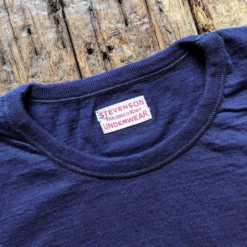 STEVENSON OVERALL CO. / Indigo Crew Neck T-shir