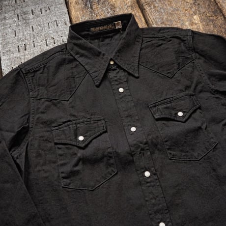 FULLCOUNT / 4894 BLACK BLACK DENIM WESTERN SHIRT