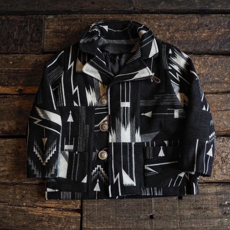 Earth spirit Original / PATCHWORK WOOL BLANKET JACKET -CH-Special-
