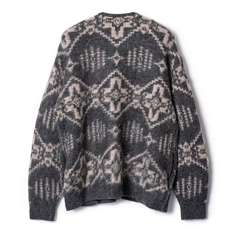 PENDLETON / 7G SHAGGY KNIT CARDIGAN "Sax blue"