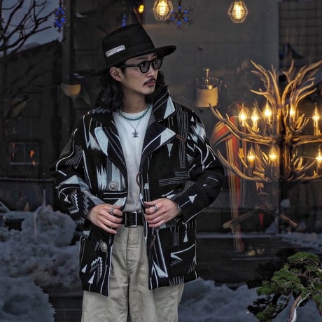 Earth spirit Original / PATCHWORK WOOL BLANKET JACKET -CH-Special-