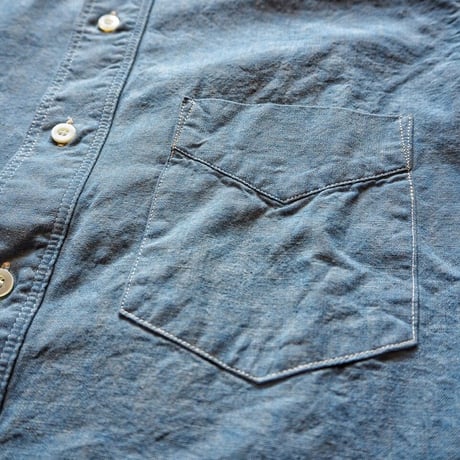 FULL COUNT / Stand Collar Chambray Shirt