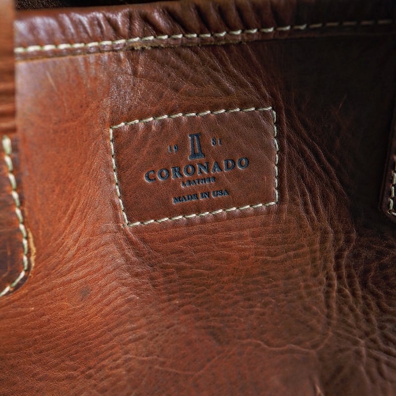 CORONADO LEATHER ／ COW HIDE SHORT HANDLE TOTE B