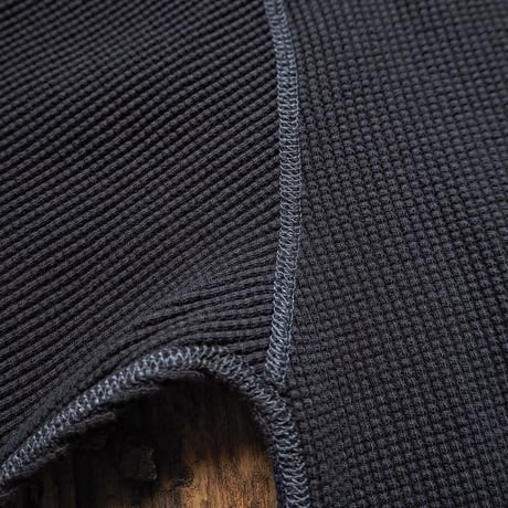FULLCOUNT ／ HEAVYWEIGHT WAFFLE LONGSLEEVE T SHIRT "Black Denim DOPE"
