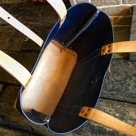 LEFT HAND TOTE BAG HARVEST別注 / NAVY×NATURAL
