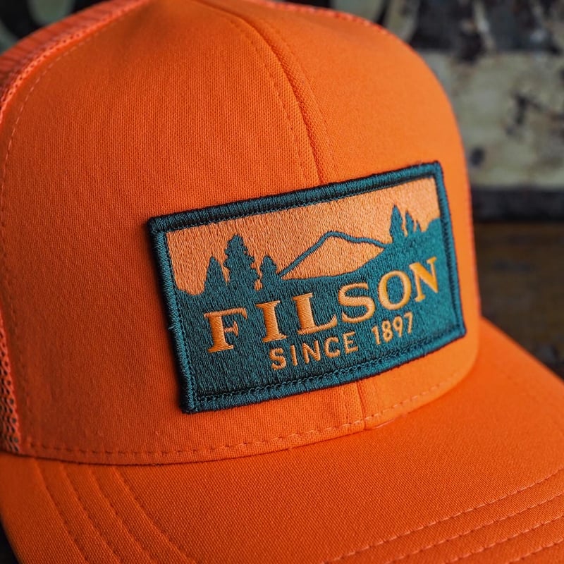 FILSON LOGGER MESH CAP フィルソン オレンジ Filson Logger Mesh Cap Blaze Orange, a durable cap with mesh back