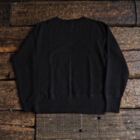 Nigel Cabourn / ARMY CREW JERSEY MIX -Black-