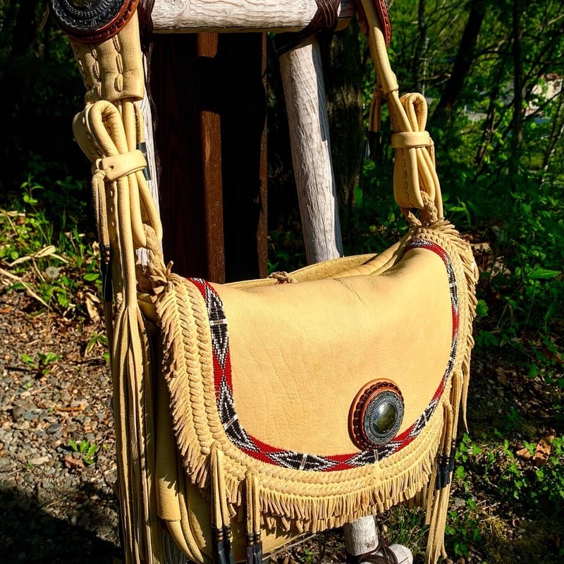 梟唄OWLSONG/ DEER LEATHER SHOULDER BAG 鹿革 梟唄OWLSONG／DEER LEATHER MEDICINE BAG 