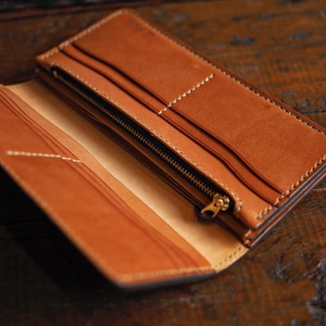 DEER HORN SMITHS Leather／SPECIAL CRAFT LONG WALLET "TANxBROWN"