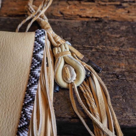 梟唄OWLSONG／DEER LEATHER MEDICINE BAG "Natural"