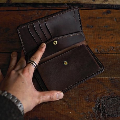 DEER HORN SMITHS Leather／CRAFT MIDDLE WALLET ”BROWN"