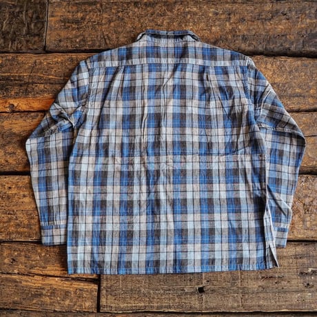 PENDLETON／OPEN COLLAR SHIRTS -Blue×Gray-