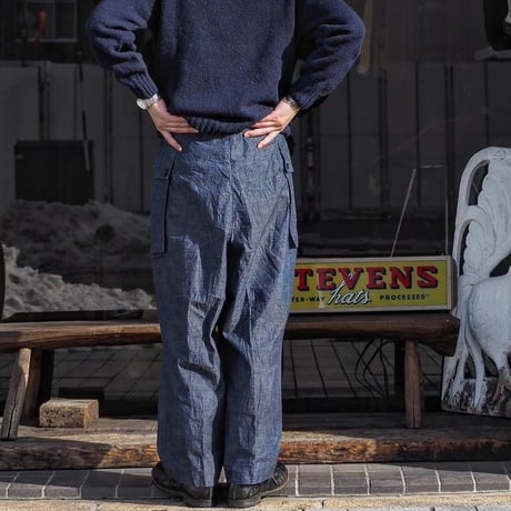 HIGH COUNT 8OZ CHAMBRAY MLITARY PANTS