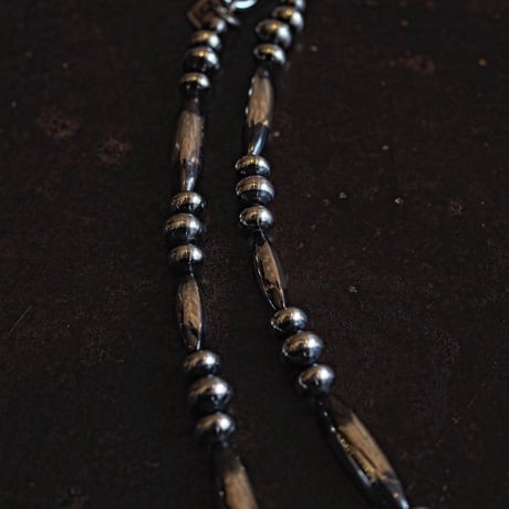 DUCK TAIL / Silver Beads Necklace-50cm- "SP-Type"