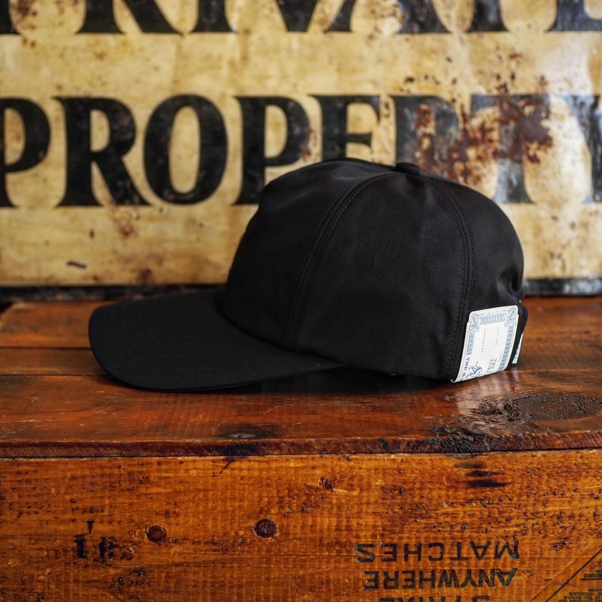 THE H.W.DOG&CO.／BIG BRIM M STYLE CAP - Black |