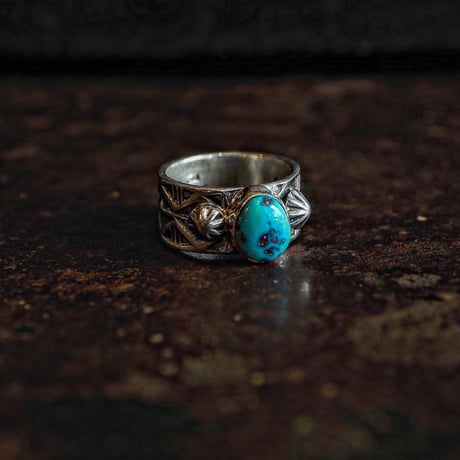 Henry Mariano ／  STAM WORK TURQUOISE RING -Turquoise Mountain- "18"