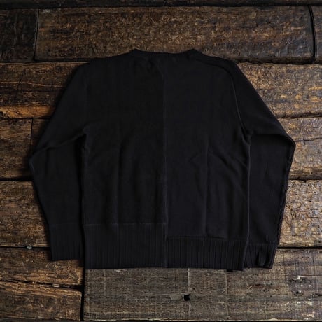 Nigel Cabourn / ARMY CREW JERSEY MIX -Black-