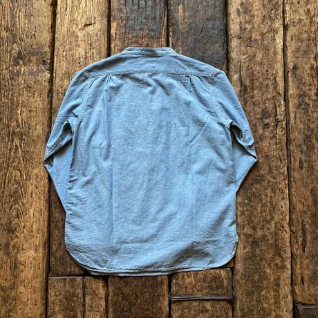 FULL COUNT / Stand Collar Chambray Shirt