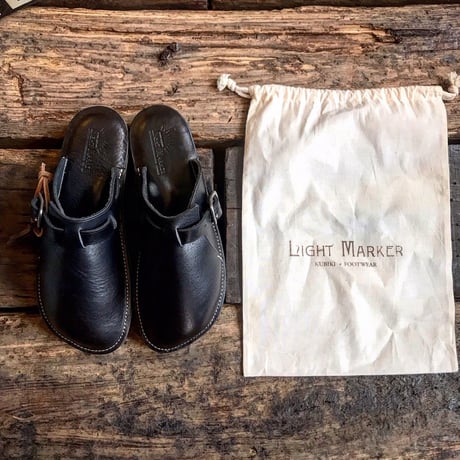 LIGHT MARKER / SINGLE VI SANDAL(BLACK)